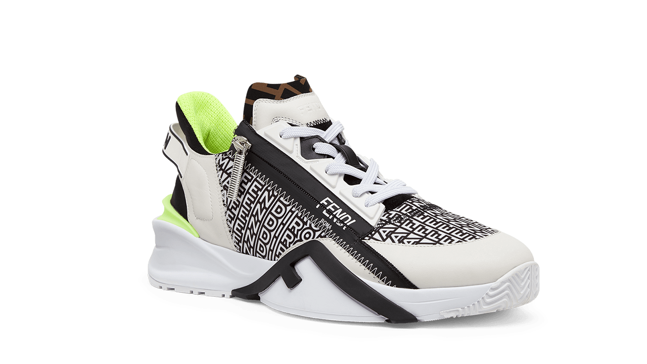 Fendi Flow Nylon White Low